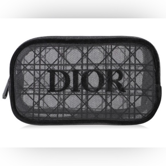 SALE🔥3pc Dior 2025 Black Mesh Makeup Bag w/Diorshow full size mascara & lip - Picture 2 of 16
